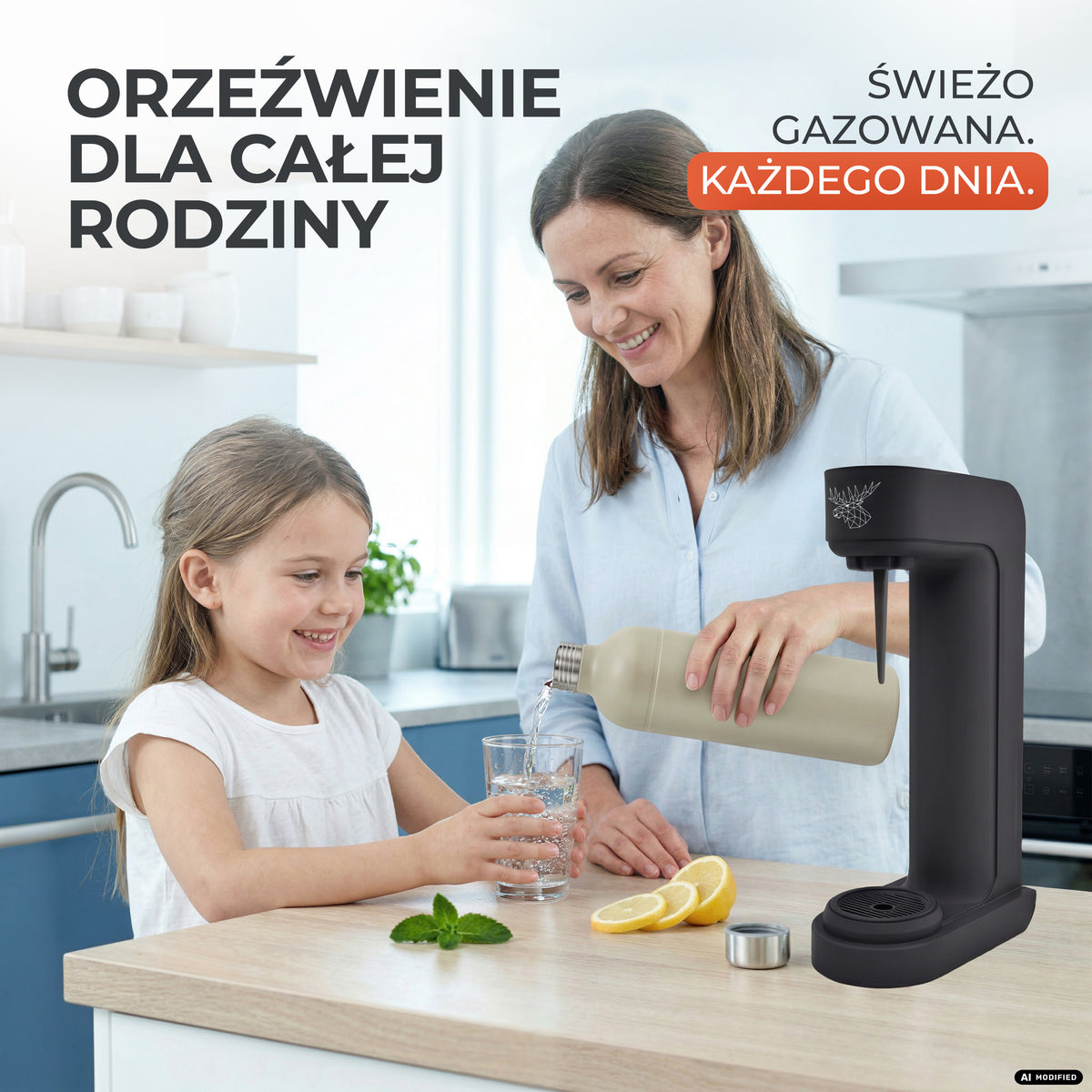 Infinity Wassersprudler mit 1,25L Edelstahlflaschen