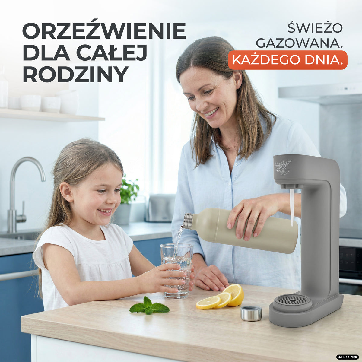 Infinity Wassersprudler mit 1,25L Edelstahlflaschen