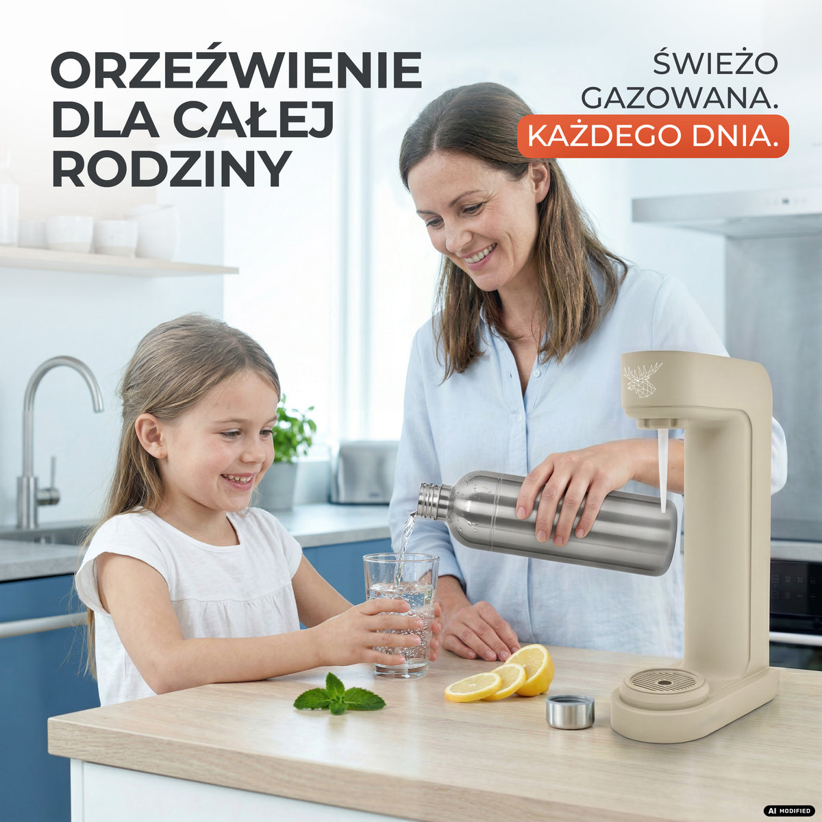 Infinity Wassersprudler mit 1,25L Edelstahlflaschen