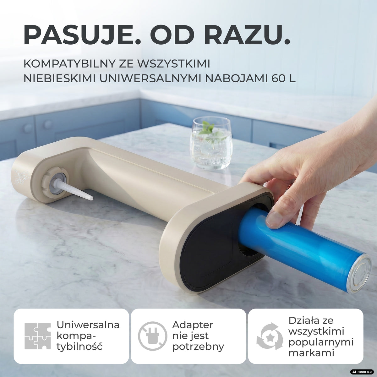 Infinity Wassersprudler mit 1,25L Edelstahlflaschen